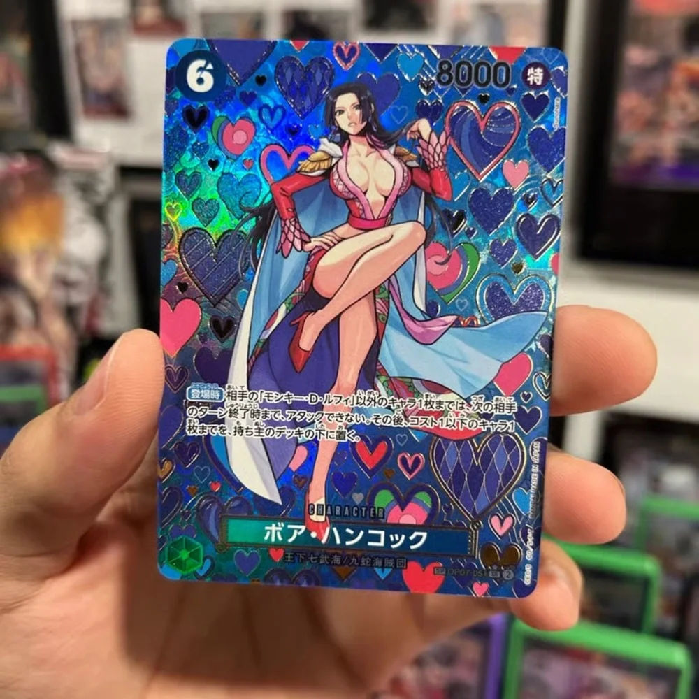 One Piece Boa Hancock Holographic Trading Card - Blue/Purple Hearts
